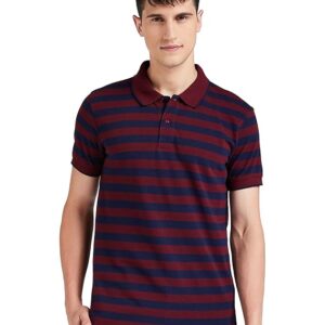 symbol men's cotton rich striped polo tshirts | collar tshirts | half sleeves regular fit (available in plus sizes)